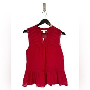 Milani Sleeveless Red Blouse